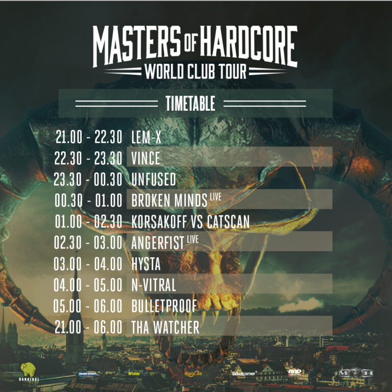 Check Out The Timetable For Masters Of Hardcore Switzerland - Masters ...